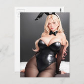 Leren Lingerie Blond Briefkaart (Voorkant / Achterkant)