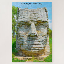Leren Lippen Wyandot Indiaans Hoofd
