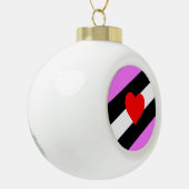 Leren Meisje Pride Vlag Keramische Bal Ornament (Links)
