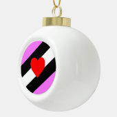 Leren Meisje Pride Vlag Keramische Bal Ornament (Rechts)