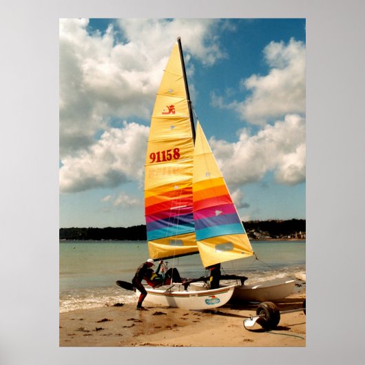 Leren met een Hobie catamaran Poster (Voorkant)