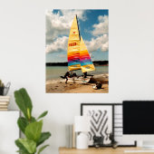 Leren met een Hobie catamaran Poster (Thuiskantoor)