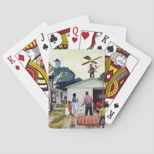 Leren naar vliegen pokerkaarten (Achterkant)