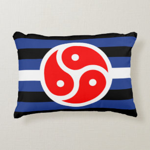 Leren oefen trots vlag accent kussen