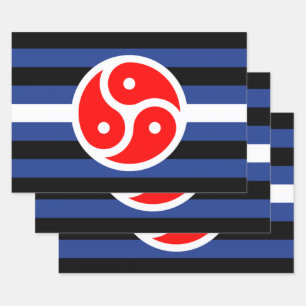 Leren oefen trots vlag inpakpapier vel