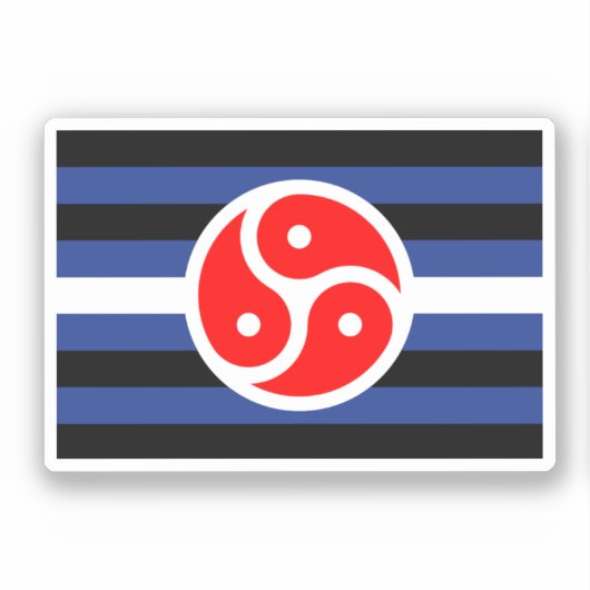 Leren oefen trots vlag sticker (Voorkant)