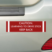 Leren om te rijden. bumpersticker (Op auto)