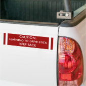 Leren om te rijden. bumpersticker (Op Truck)