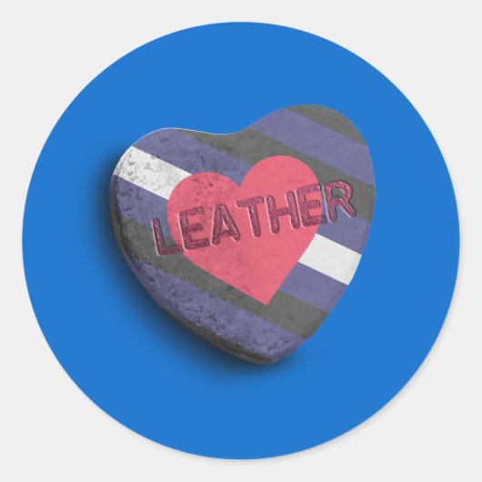 LEREN PRIDE CANDY RONDE STICKER (Voorkant)