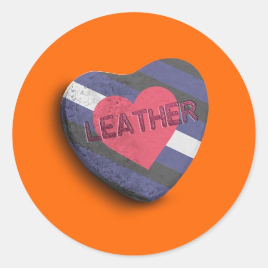 LEREN PRIDE CANDY RONDE STICKER (Voorkant)