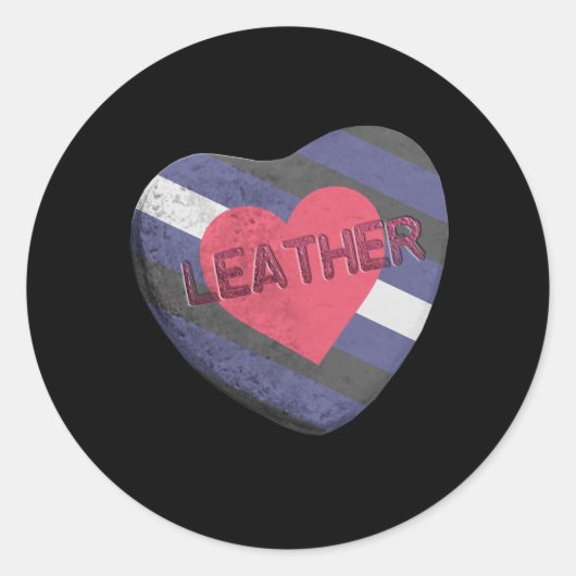 LEREN PRIDE CANDY RONDE STICKER (Voorkant)