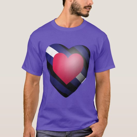 LEREN PRIDE HART T-SHIRT (Voorkant)