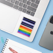 Leren Pride Strepen Sticker (Laptop met iPhone)