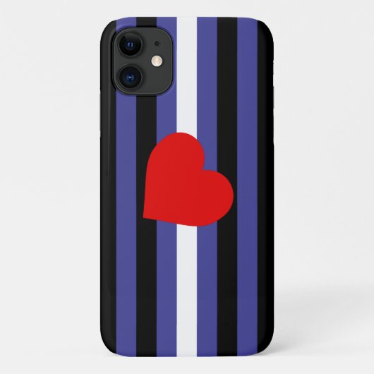 Leren Pride-vlag en hart Case-Mate iPhone Case (Achterkant)