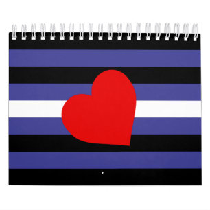 Leren Pride-vlag en hart Kalender