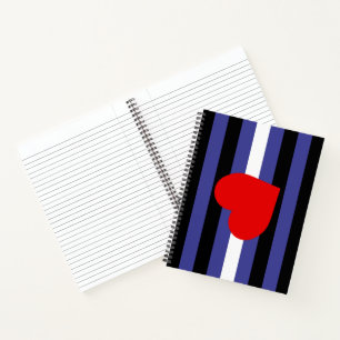 Leren Pride-vlag en hart Notitieboek