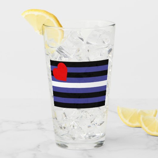 Leren Pride-vlag Glas (Voorkant ijs)