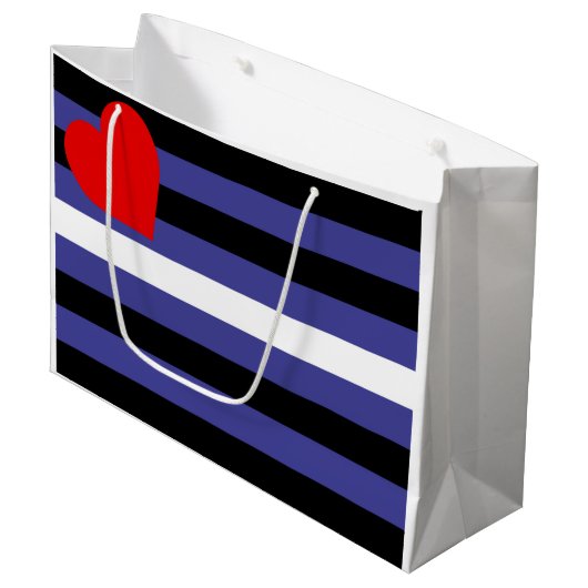 Leren Pride-vlag Groot Cadeauzakje (Voorkant Gekanteld)