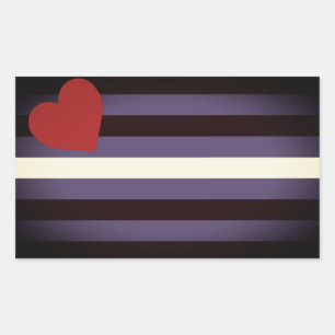Leren Pride-vlag Rechthoekige Sticker