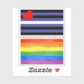 Leren Pride-vlag Sticker (Vel)