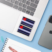 Leren Pride-vlag Sticker (Laptop met iPhone)
