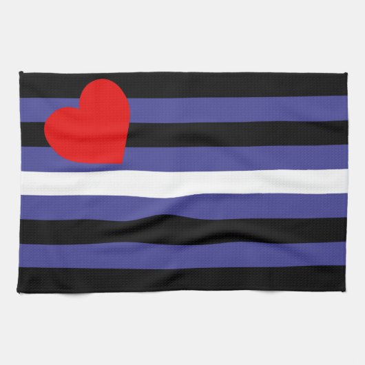 Leren Pride-vlag Theedoek (Horizontaal)