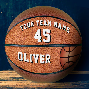 Leren print speler naam teamnummer basketbal