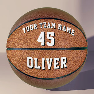 Leren print speler naam teamnummer basketbal