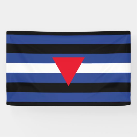 Leren Queer Pride-vlag Spandoek (Horizontaal)
