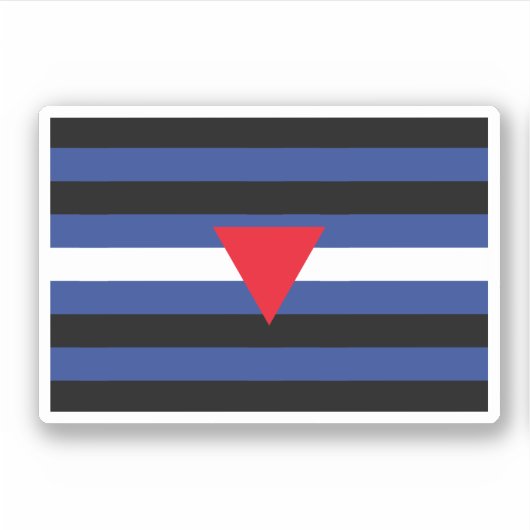 Leren Queer Pride-vlag Sticker (Voorkant)