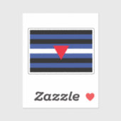 Leren Queer Pride-vlag Sticker (Vel)