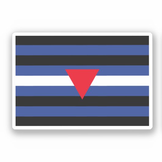 Leren Queer Pride-vlag Sticker (Voorkant)