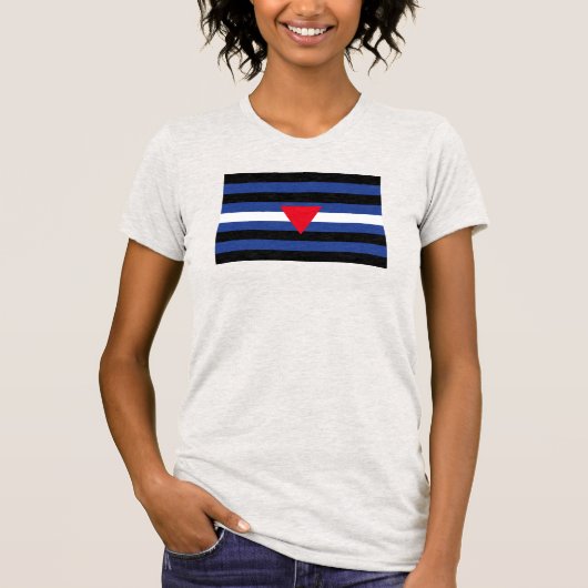 Leren Queer Pride-vlag T-shirt (Voorkant)
