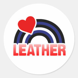 LEREN REGENBOOGVLAG RONDE STICKER