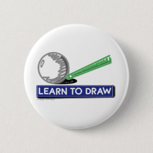 Leren tekenen ronde button 5,7 cm