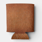 Leren textuur close-up detail blikjeskoeler (Achterkant)