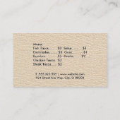 Leren textuur |  onderdelen visitekaartje (Achterkant)