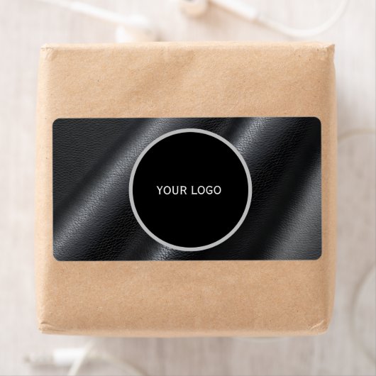 Leren textuur patroon etiket (Insitu)