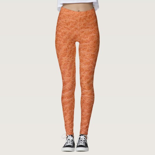 Leren textuur patroon leggings (Voorkant)
