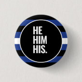 Leren trots ronde button 3,2 cm (Voorkant)