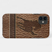 Leren-Uitzicht Paard Case-Mate iPhone Case (Achterkant (horizontaal))