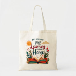 Leren voelt als waardering van de huisleraar tote bag