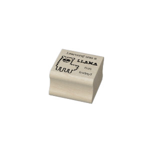 Leren was vandaag een lol voor LLAMA Stamp Rubberstempel