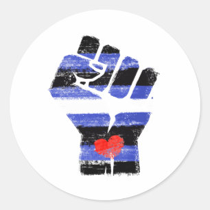 LEREN WEERSTAND VUIST RONDE STICKER