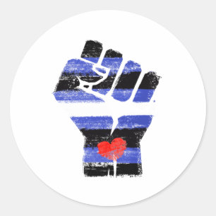 LEREN WEERSTAND VUIST RONDE STICKER