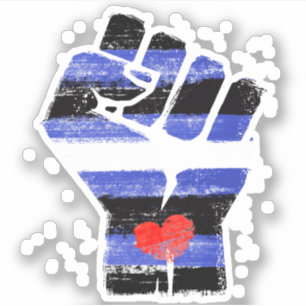 LEREN WEERSTAND VUIST STICKER