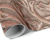 Leren western cowboy stijl met gereedschap bewerkt cadeaupapier (Rol Hoek)