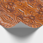 Leren western cowboy stijl met tooling naturel uit cadeaupapier (Hoek)