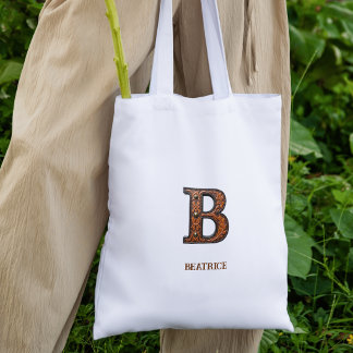 Leren western initiaal monogram B Tote Bag