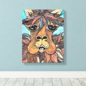 Leroy de Llama Canvas Afdruk (Insitu (Houten vloer))